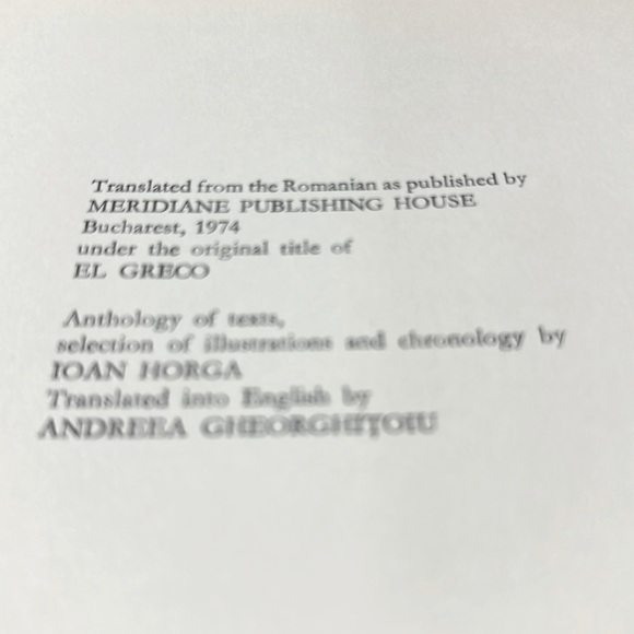 VTG 1975 EL Greco Art HB Book, Featuring Art of EL Greco, Printed in Romania, - Picture 6 of 15